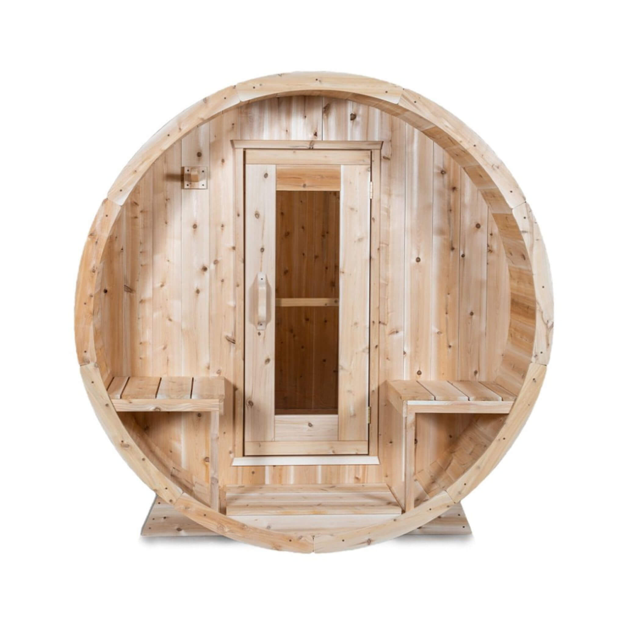 Dundalk Leisurecraft Serenity 4-Person Wood Cedar Outdoor Barrel Sauna - SAK94862