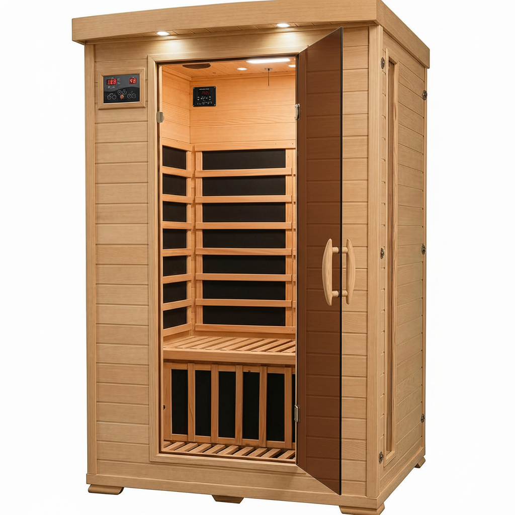 Coronado 2-Person Hemlock Deluxe Infrared Sauna with 6 Carbon Heaters