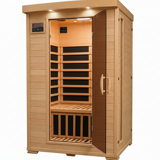 Coronado 2-Person Hemlock Deluxe Infrared Sauna with 6 Carbon Heaters