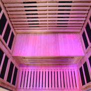Blisspod | Venetian | Full Spectrum Indoor Premium Canadian Hemlock Low EMF Sauna | 10 Heaters | Chromotherapy & Reflexology | 2 Person