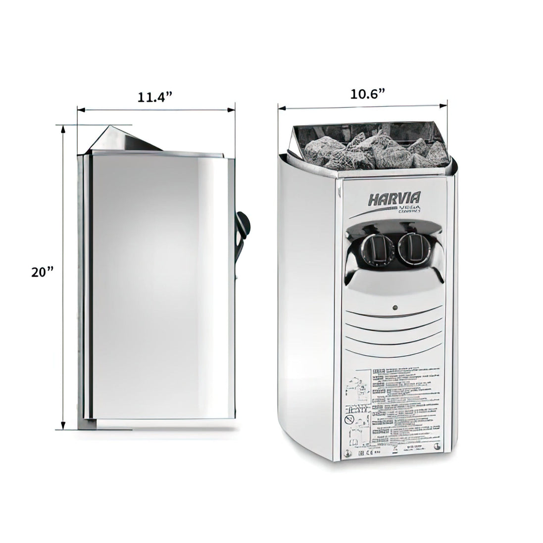 Harvia Vega Compact 3500 3.5KW Sauna Heater with Built-in Control - Finnish Sauna Builders