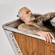 Icetubs IceBath Thermowood And Stainless Steel Cold Therapy Immersion Bath (SAK94720)