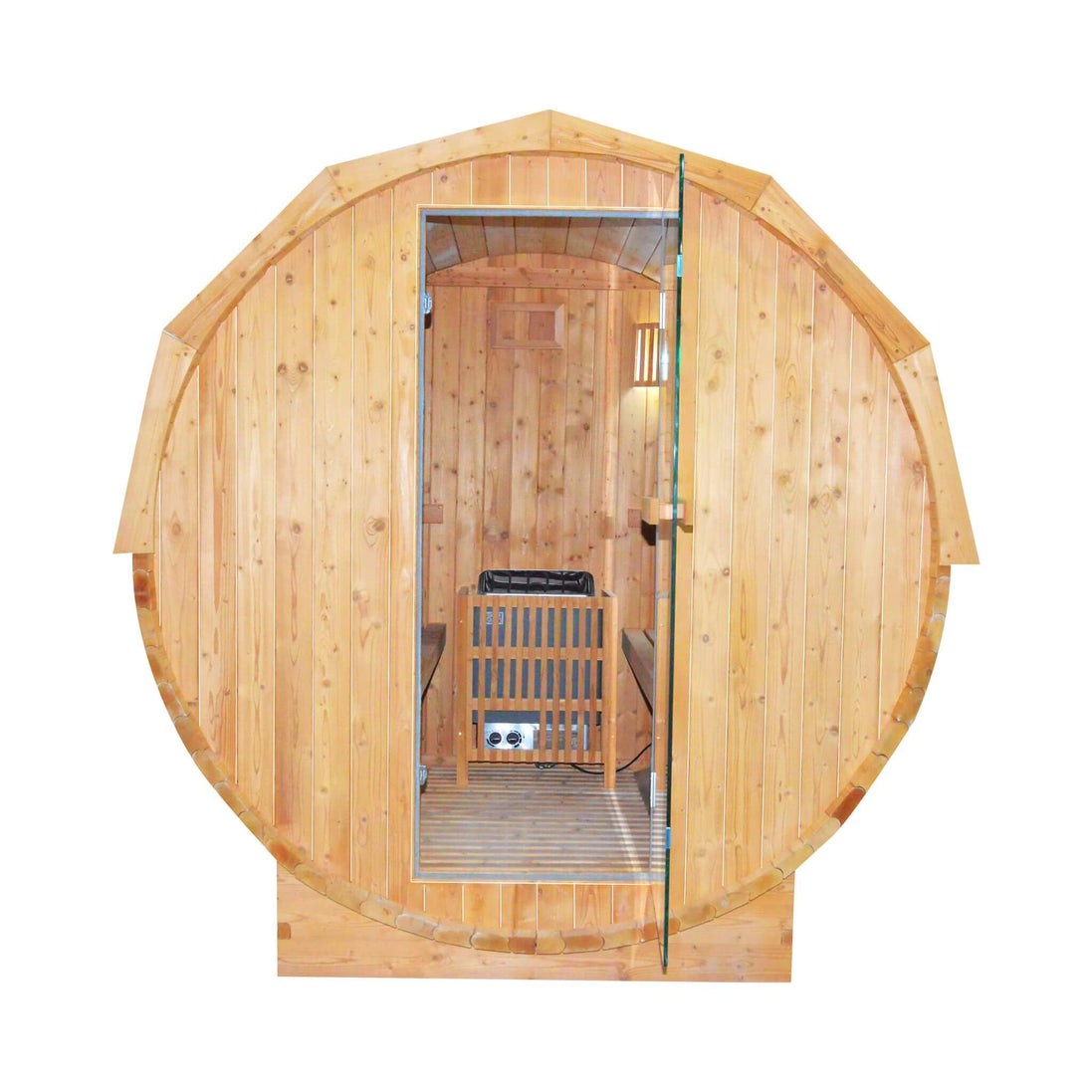Thermora Ignite 4-6 Person White Oak Outdoor Barrel Sauna with 4.5kW Heater - SAK45968