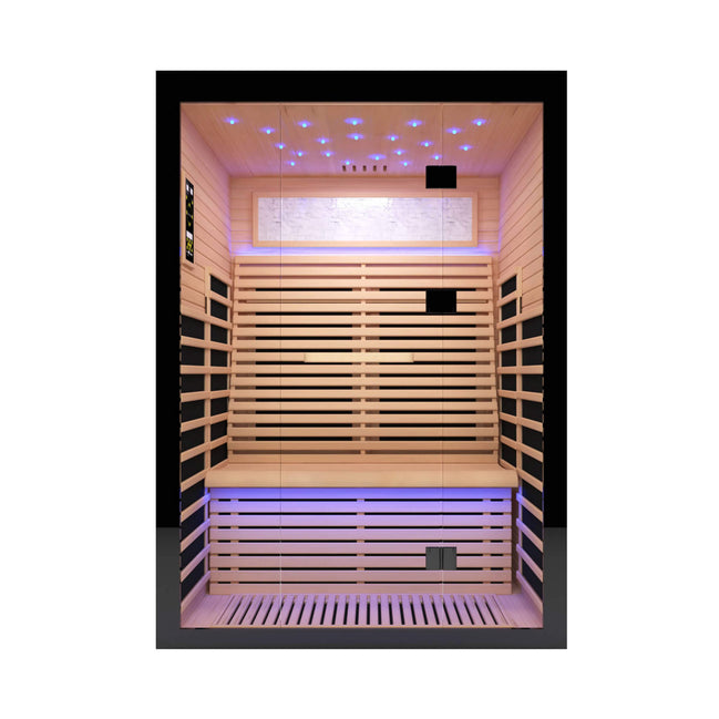 Thermora Flux Luxury 2-Person Canadian Hemlock Wood Far Infrared Home Sauna (SAK02184)