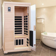Thermora Ivara 2-Person Hemlock Far Infrared Sauna Room Glass Door 1750W - SAK81525