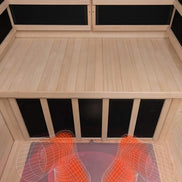 Thermora Ivara 2-Person Hemlock Far Infrared Sauna Room Glass Door 1750W - SAK81525