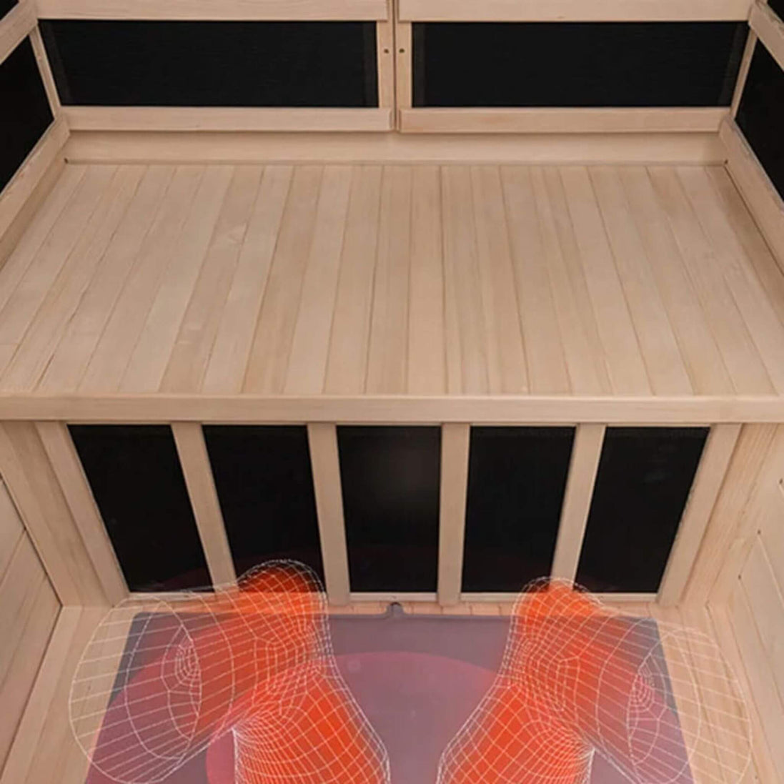 Thermora Ivara 2-Person Hemlock Far Infrared Sauna Room Glass Door 1750W - SAK81525