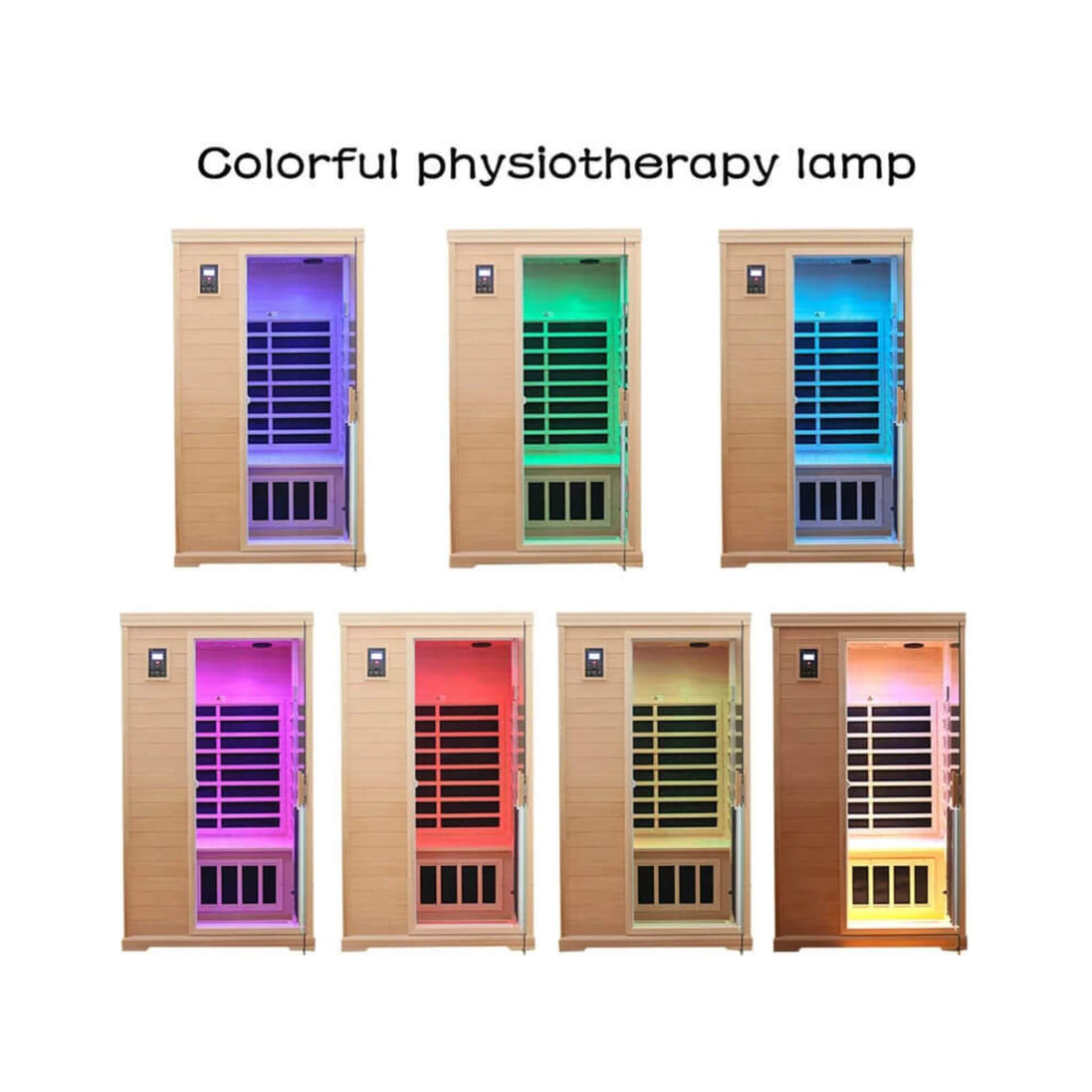 Thermora Ivara 2-Person Hemlock Far Infrared Sauna Room Glass Door 1750W - SAK81525