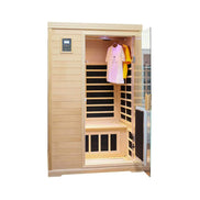 Thermora Ivara 2-Person Hemlock Far Infrared Sauna Room Glass Door 1750W - SAK81525