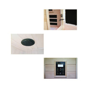 Thermora Ivara 2-Person Hemlock Far Infrared Sauna Room Glass Door 1750W - SAK81525