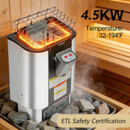 Thermora Lund Luxury 2-Person Outdoor Spruce Wood Cube Sauna Kit With 4.5KW Electric Stove (SAK74290)