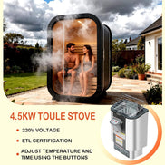 Thermora Lund Luxury 2-Person Outdoor Spruce Wood Cube Sauna Kit With 4.5KW Electric Stove (SAK74290)