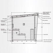 Thermora Noir Luxury 6-Person Outdoor Traditional Steam Sauna With 6KW 220V Sauna Heater And Stones (SAK39275)