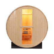 Thermora Haven All-Weather Pinewood Outdoor Barrel Sauna Kit with 4.5kW Heater - SAK91462