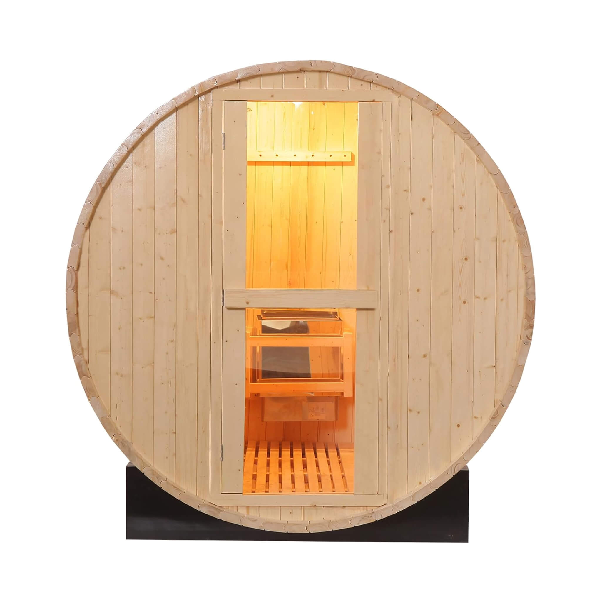 Thermora Haven All-Weather Pinewood Outdoor Barrel Sauna Kit with 4.5kW Heater - SAK91462