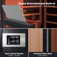 Thermora Pandora 2-Person Indoor Infrared Sauna Red Light & Salt Panels - SAK67305