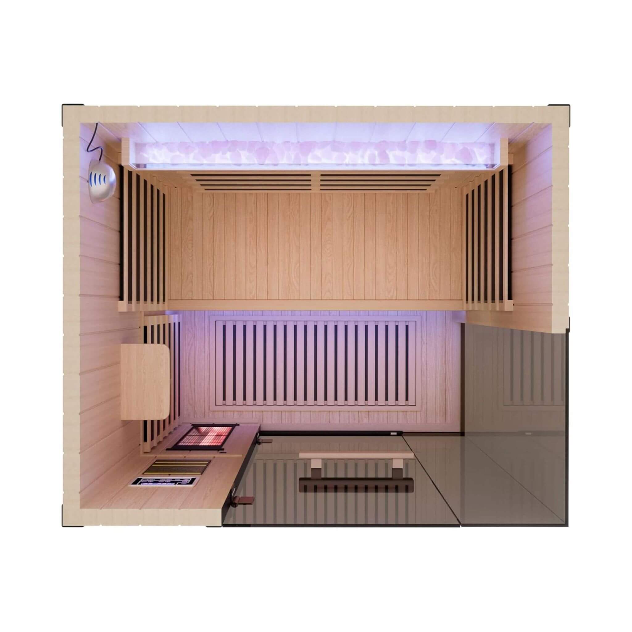 Thermora Pandora 2-Person Indoor Infrared Sauna Red Light & Salt Panels - SAK67305