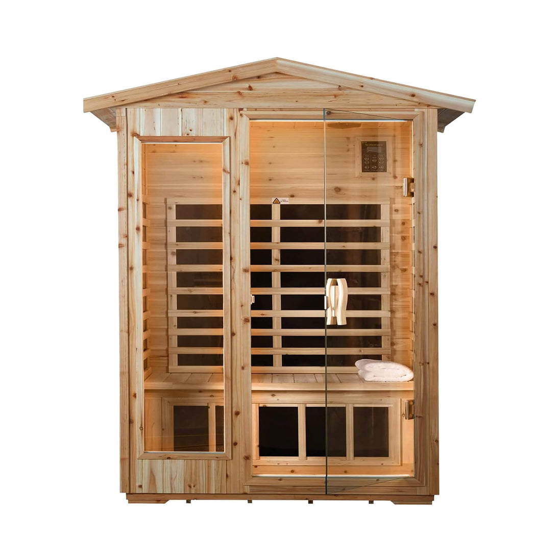 Thermora Zorin 2-Person Indoor Outdoor Hemlock Far Infrared Sauna 1750W - SAK27451