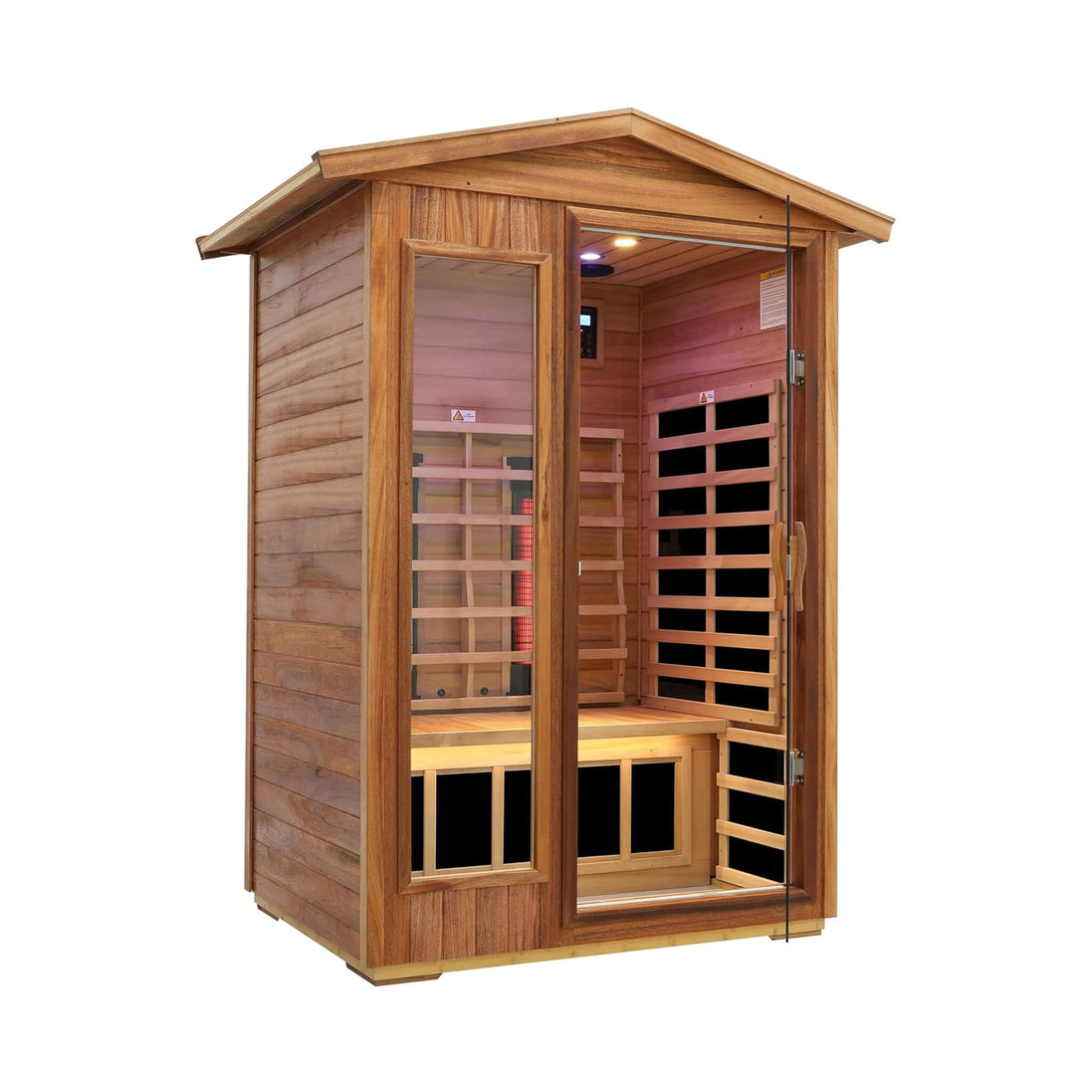 Thermora Alveron 2-Person Outdoor Mahogany Low EMF Infrared Sauna - SAK83719