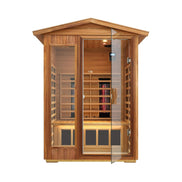 Thermora Alveron 2-Person Outdoor Mahogany Low EMF Infrared Sauna - SAK83719