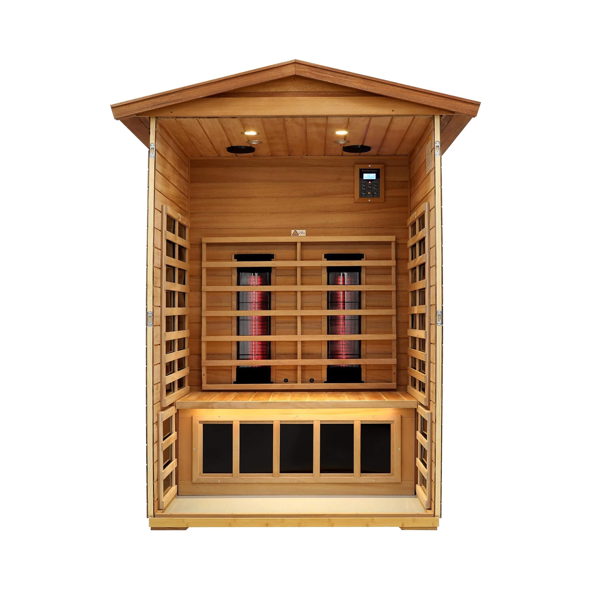 Thermora Alveron 2-Person Outdoor Mahogany Low EMF Infrared Sauna - SAK83719