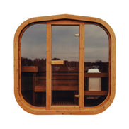 3-Person Outdoor Scandinavian ThermoWood Cube Sauna Kit with LED Lighting - SAK47582