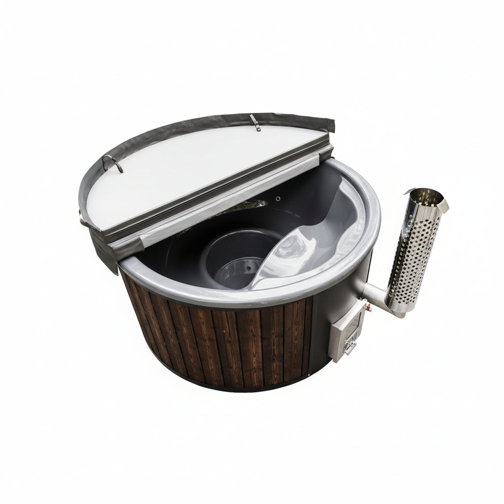 Premium 4-Person Fully-Assembled ThermoWood® Wood-Fired Hot Tub