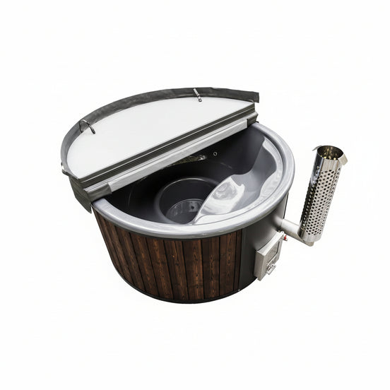Premium 4-Person Fully-Assembled ThermoWood® Wood-Fired Hot Tub