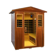 Thermoa Valois Premium 4-Person 2050W Luxury Low EMF Outdoor FAR Infrared Home Sauna With Bluetooth Audio (SAK15372)