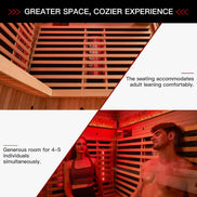 Rövia Ember 4-Person Full-Spectrum Infrared Sauna with Himalayan Salt Panels - SAK80537
