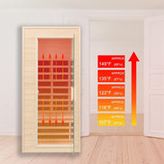 Thermora Elara 1-Person Indoor Hemlock Far Infrared Sauna Room 1200W - SAK27463