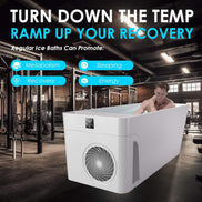 CSC Smart 1-Piece Freestanding Full-Body All-In-One Cold Plunge Tub With Built-In Water Chiller (SAK56280)