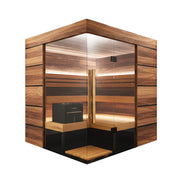 ThermaSol Astra 4-Person Indoor Semi-Panoramic Glass Sauna Cabin - SAK90471