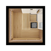 ThermaSol Astra 4-Person Indoor Semi-Panoramic Glass Sauna Cabin - SAK90471