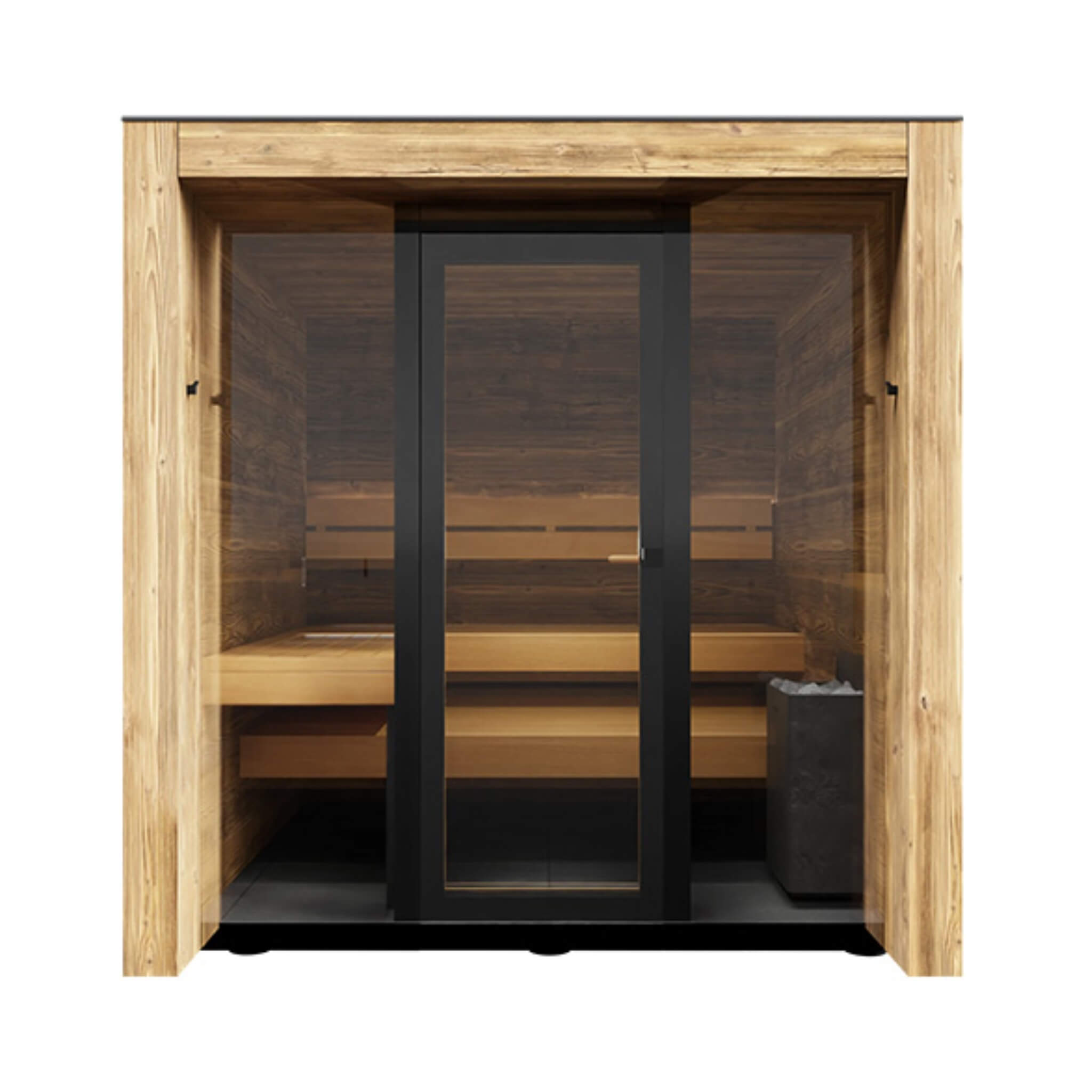 ThermaSol Fortis 4-Person Outdoor Sauna Cabin Fully-Assembled - SAK35896