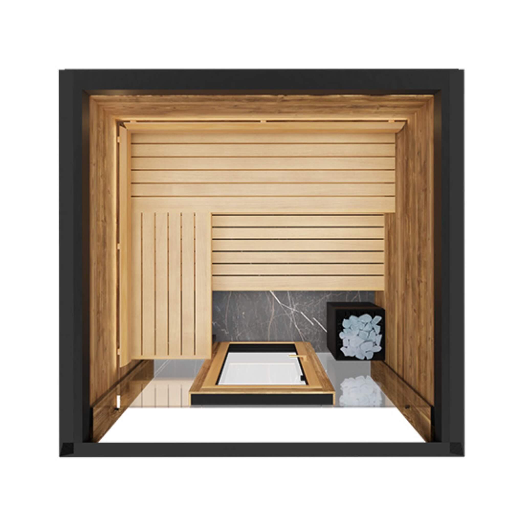 ThermaSol Fortis 4-Person Outdoor Sauna Cabin Fully-Assembled - SAK35896