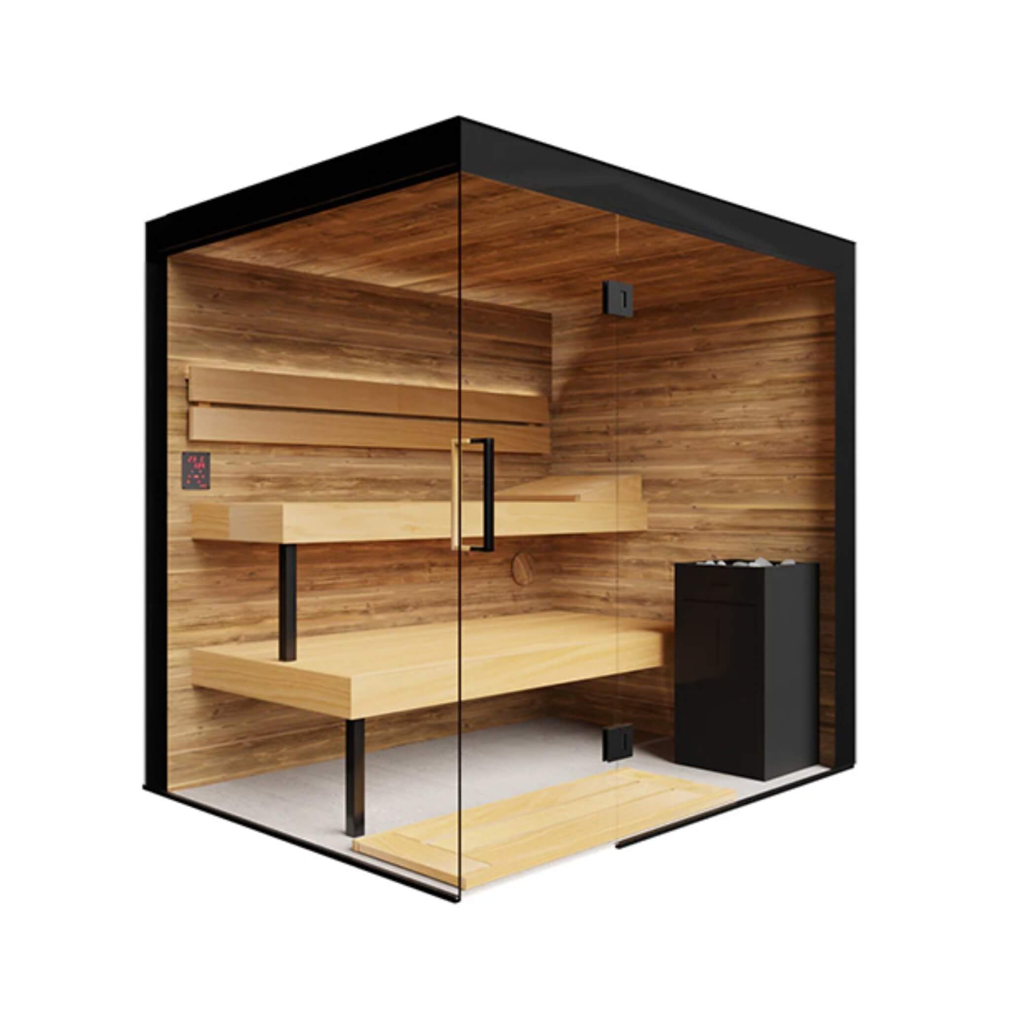 ThermaSol Lumaria 2-5 Person Indoor Glass Sauna Cabin - SAK84962