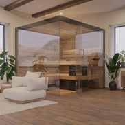 ThermaSol Lumaria 2-5 Person Indoor Glass Sauna Cabin - SAK84962