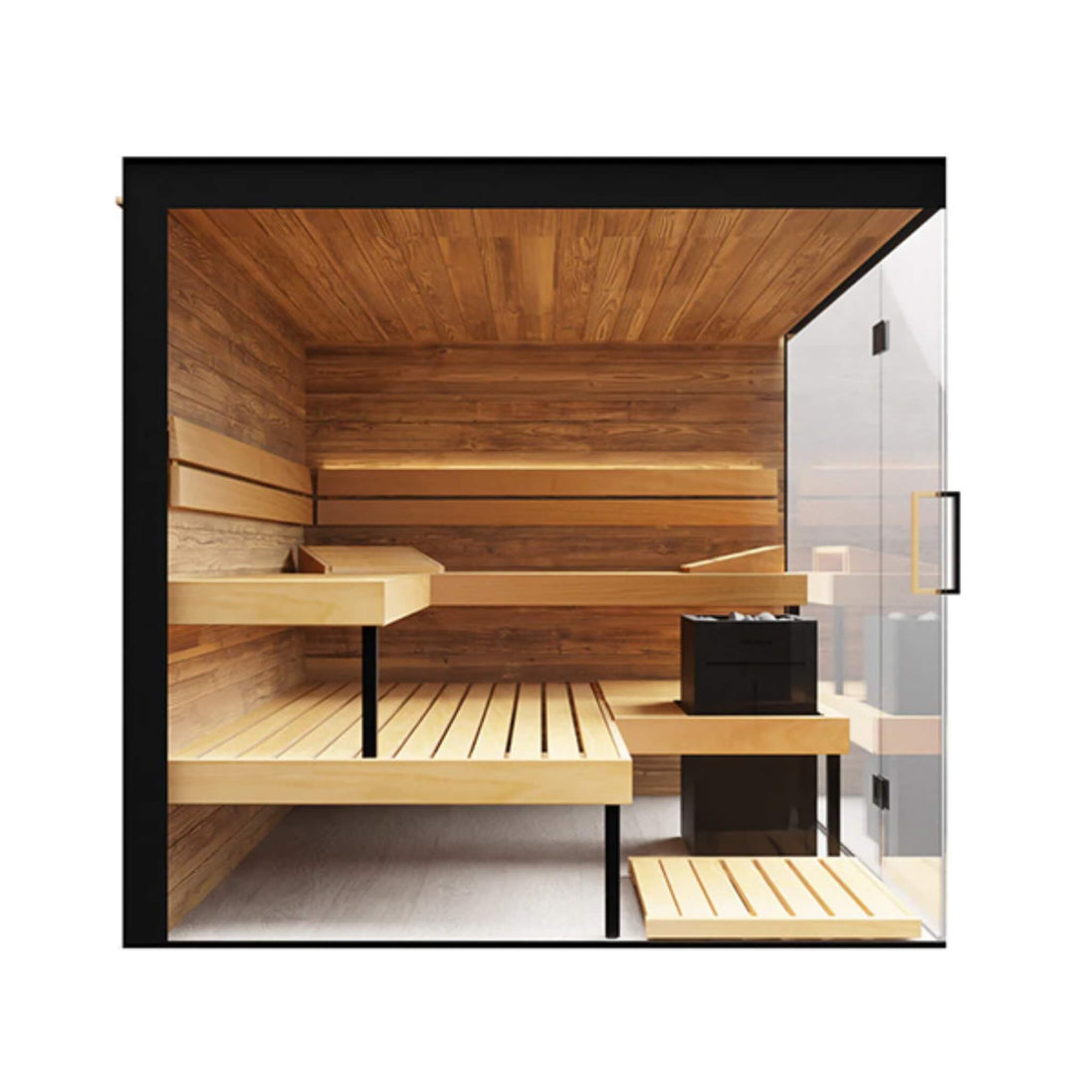 ThermaSol Lumaria 2-5 Person Indoor Glass Sauna Cabin - SAK84962
