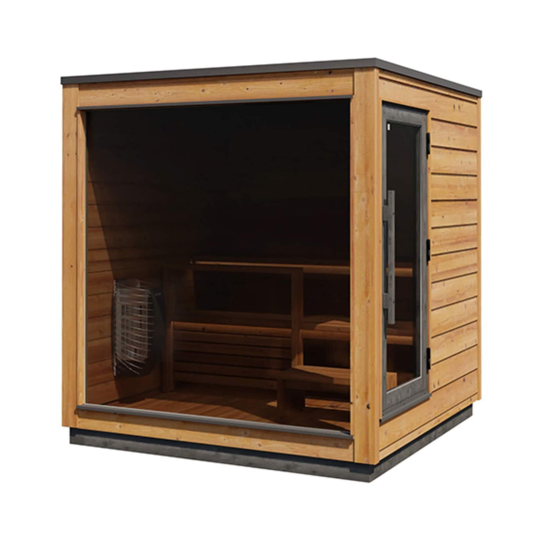 ThermaSol Nordic Dawn 4-Person Outdoor Sauna Cabin Fully-Assembled - SAK82057