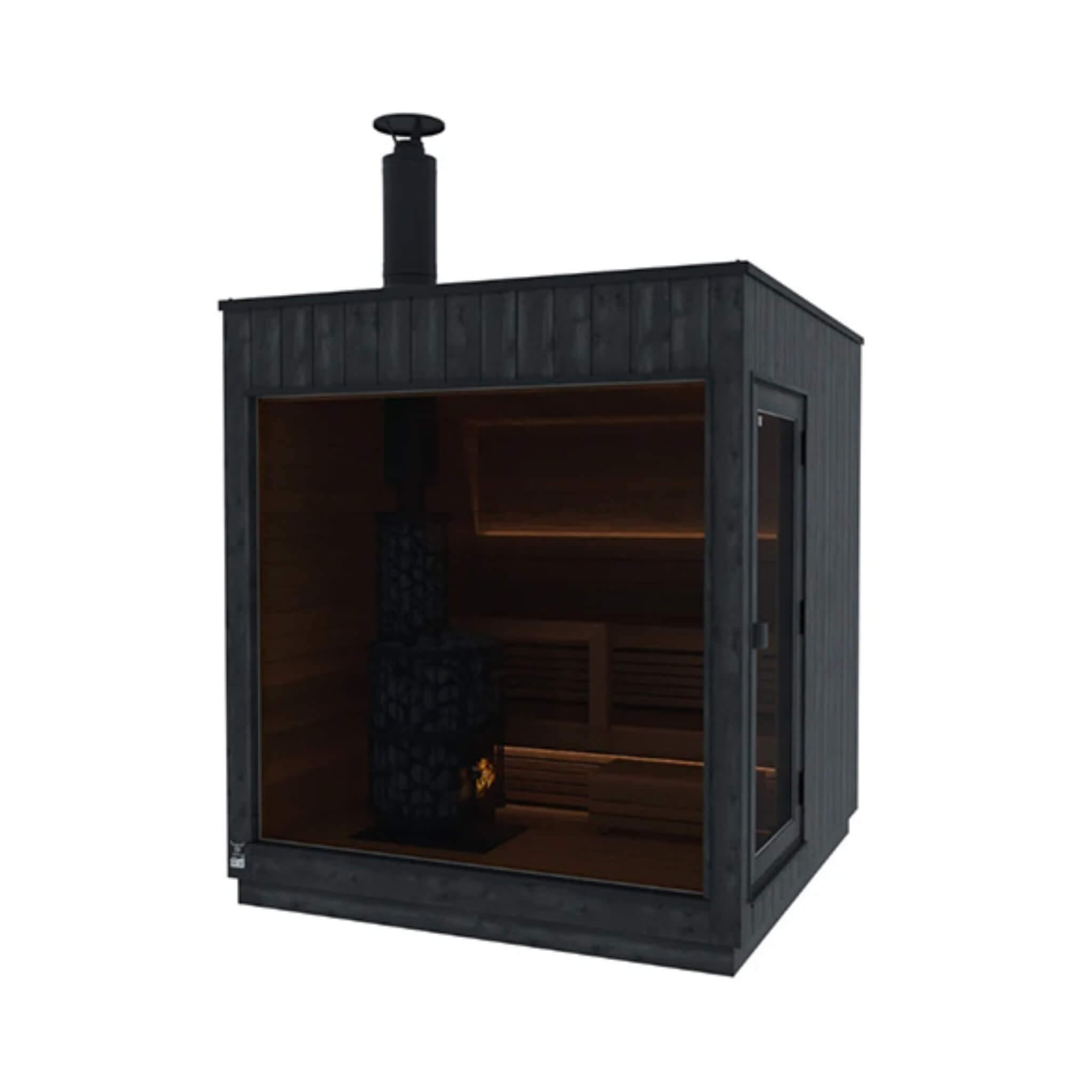 ThermaSol Nordic Misty Outdoor Modular Sauna Cabin for 2-5 Persons Fully Assembled Made-to-Order SAK17365