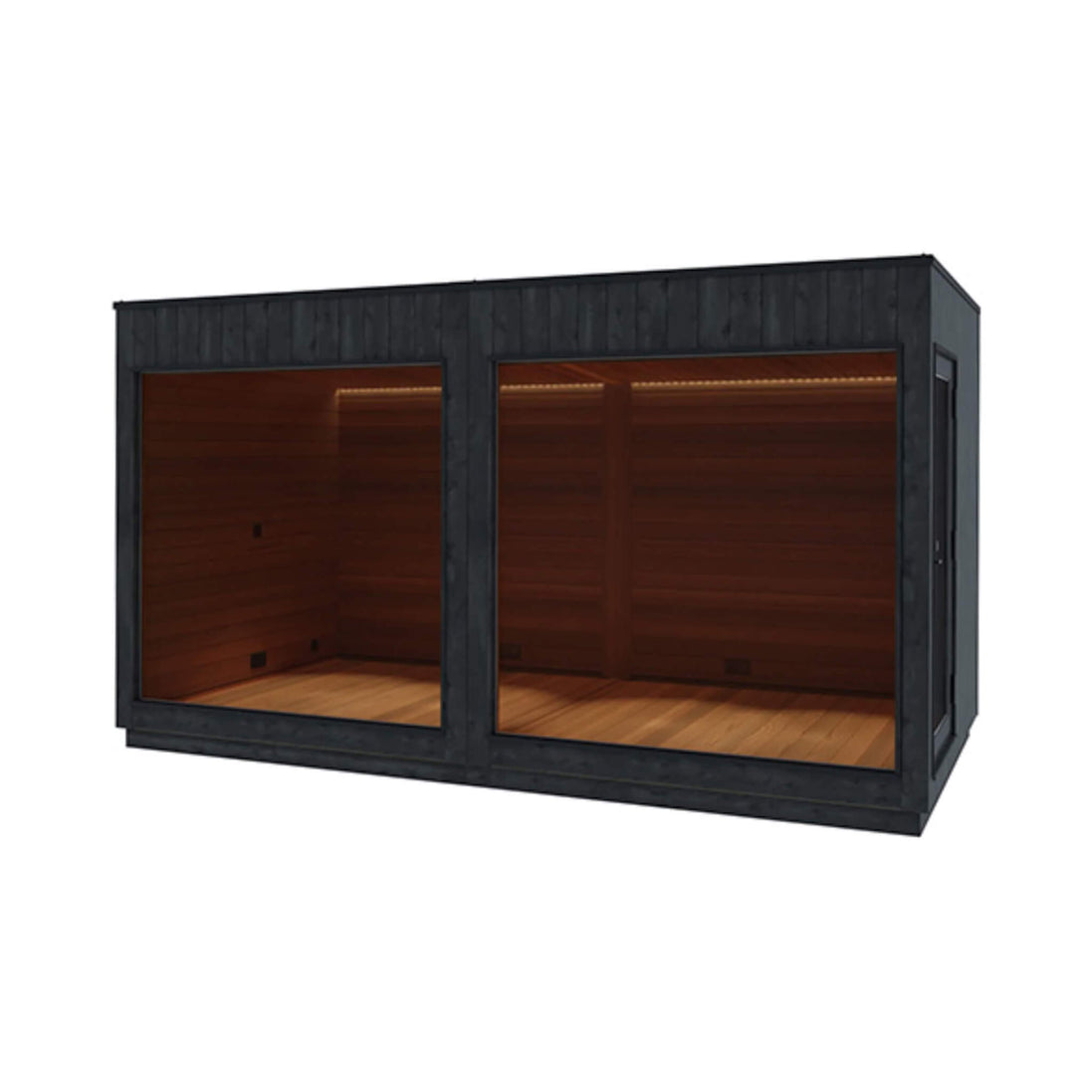 ThermaSol Nordic Misty XL 1-Entrance Outdoor Sauna Lounge Pavilion Module - SAK19046
