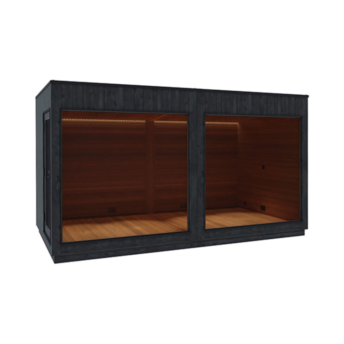 ThermaSol Nordic Misty XL 1-Entrance Outdoor Sauna Lounge Pavilion Module - SAK19046