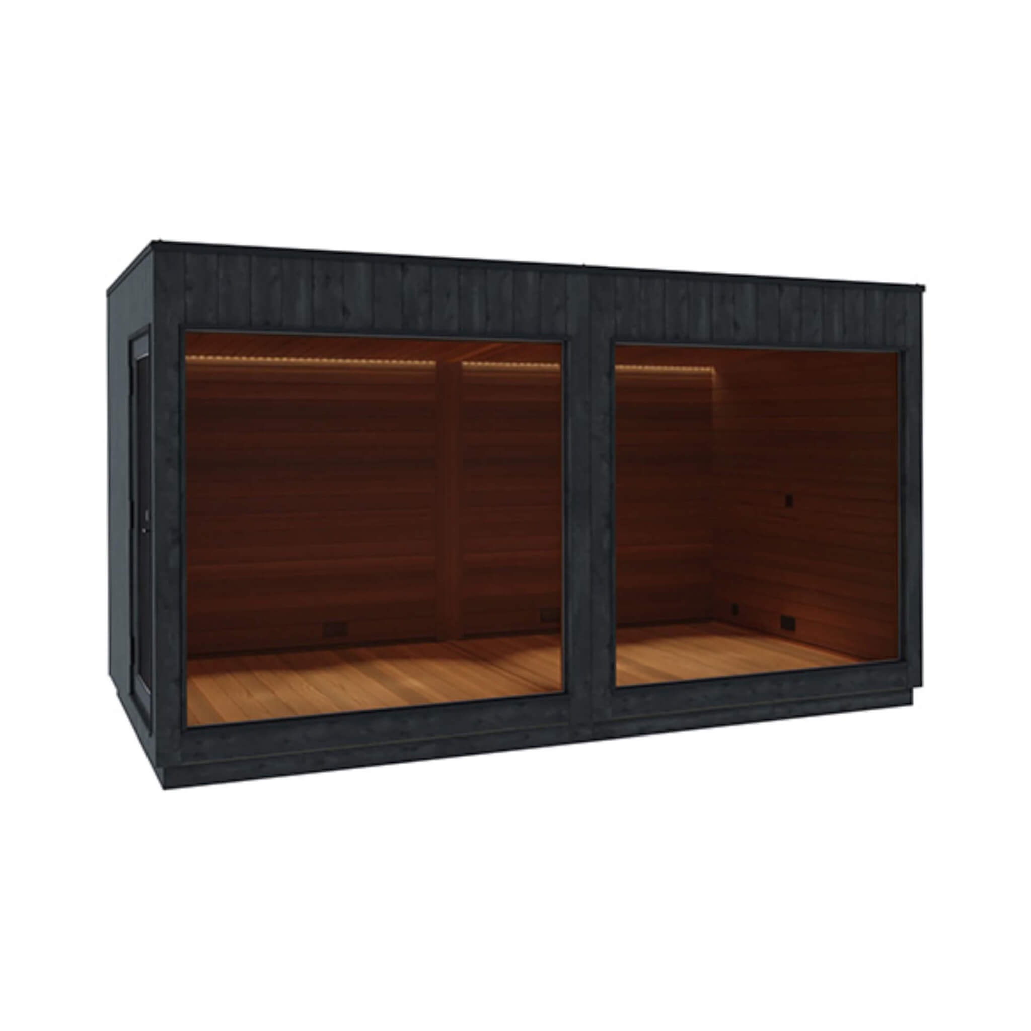 ThermaSol Nordic Misty XL 1-Entrance Outdoor Sauna Lounge Pavilion Module - SAK19046