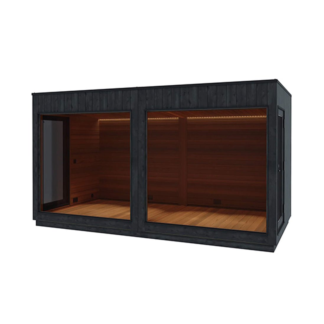 ThermaSol Nordic Misty XL 2-Entrance Outdoor Sauna Lounge Cabin - SAK72368
