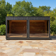 ThermaSol Nordic Misty XL 2-Entrance Outdoor Sauna Lounge Cabin - SAK72368