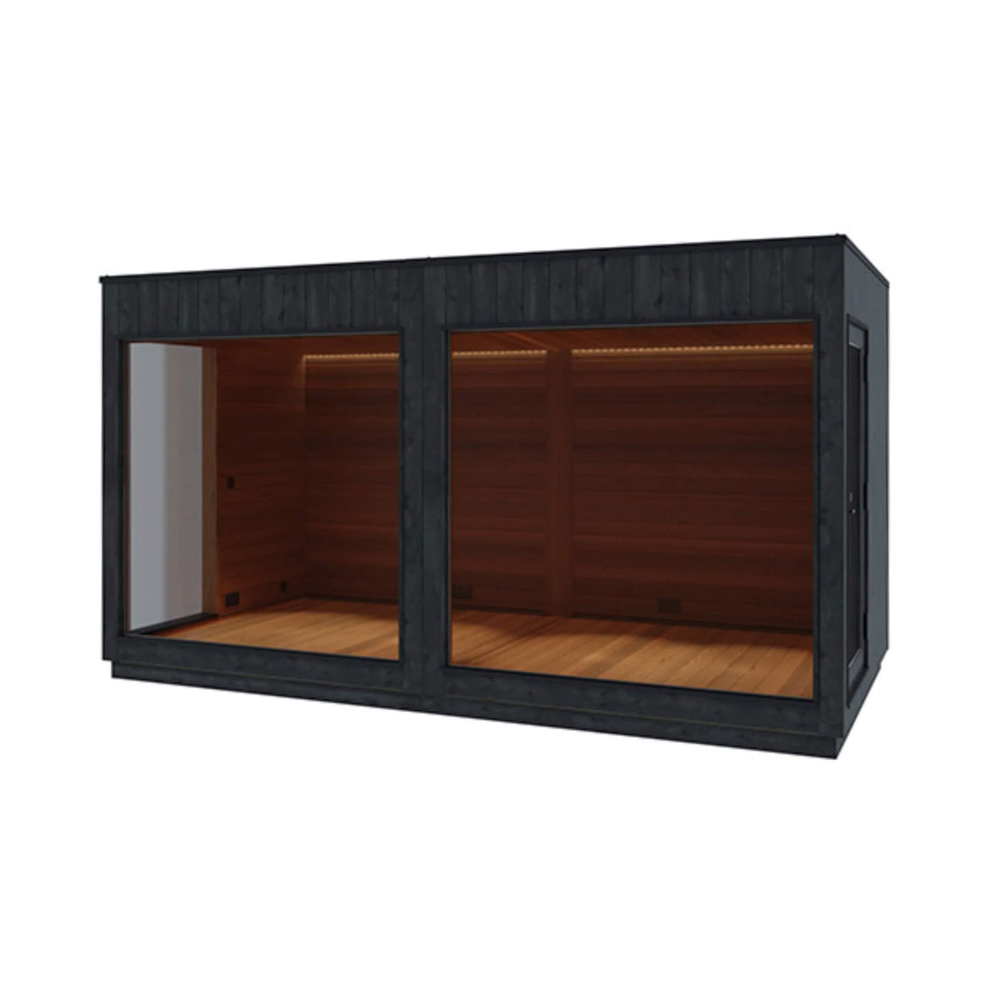 ThermaSol Nordic Misty XL 2-Entrance Outdoor Sauna Lounge Cabin - SAK72368