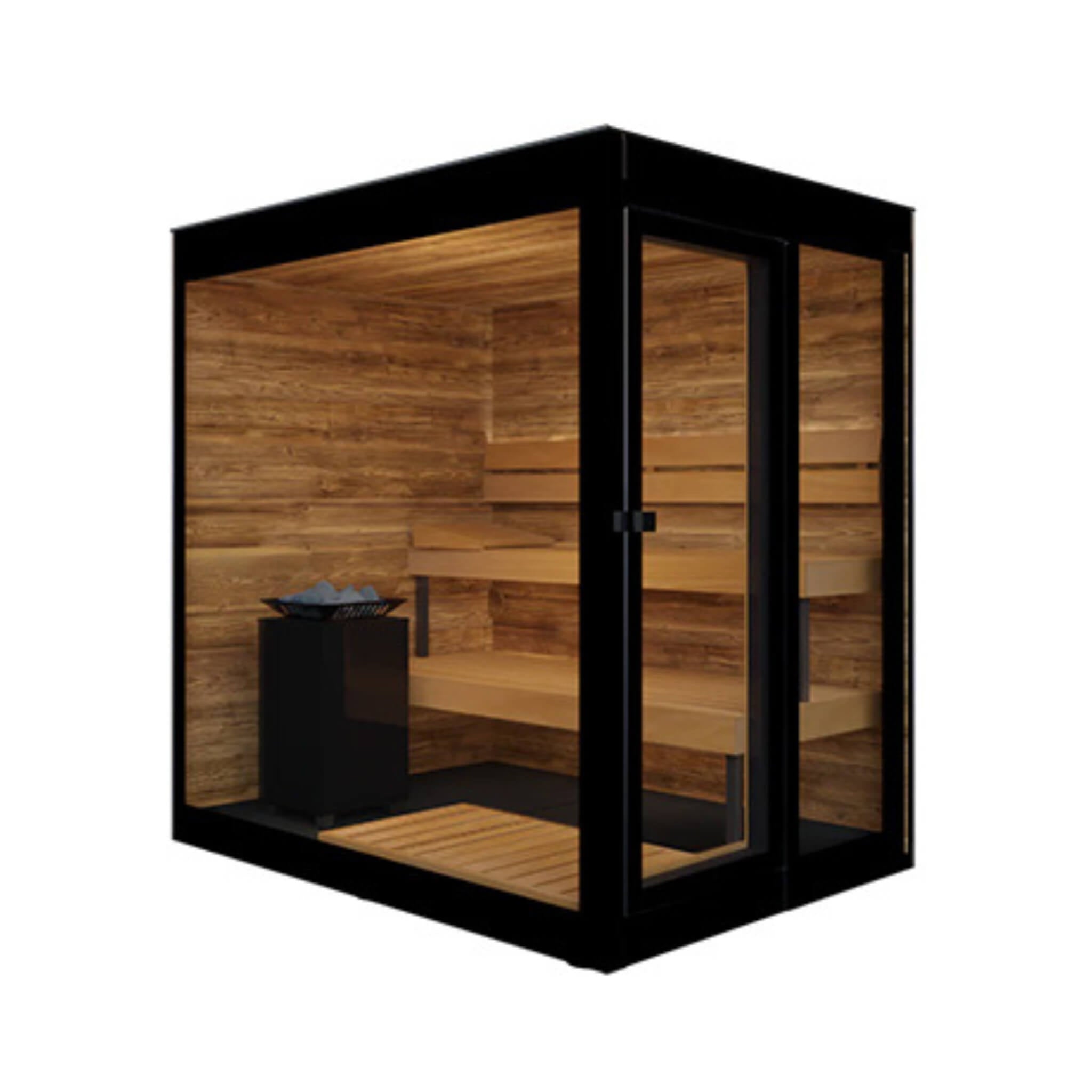 ThermaSol Vera 3-Person Fully-Assembled Outdoor Sauna Cabin - SAK30752