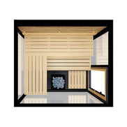 ThermaSol Vue 4-Person Outdoor Mirrored Glass Sauna Cabin Fully-Assembled - SAK84963