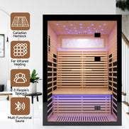 Thermora Vapor Luxury 2-Person Canadian Hemlock Wood Far Infrared Home Sauna (SAK56874)